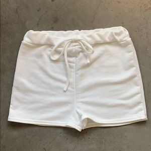 BOOHOO, white, comfy lounge shorts